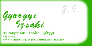 gyorgyi izsaki business card